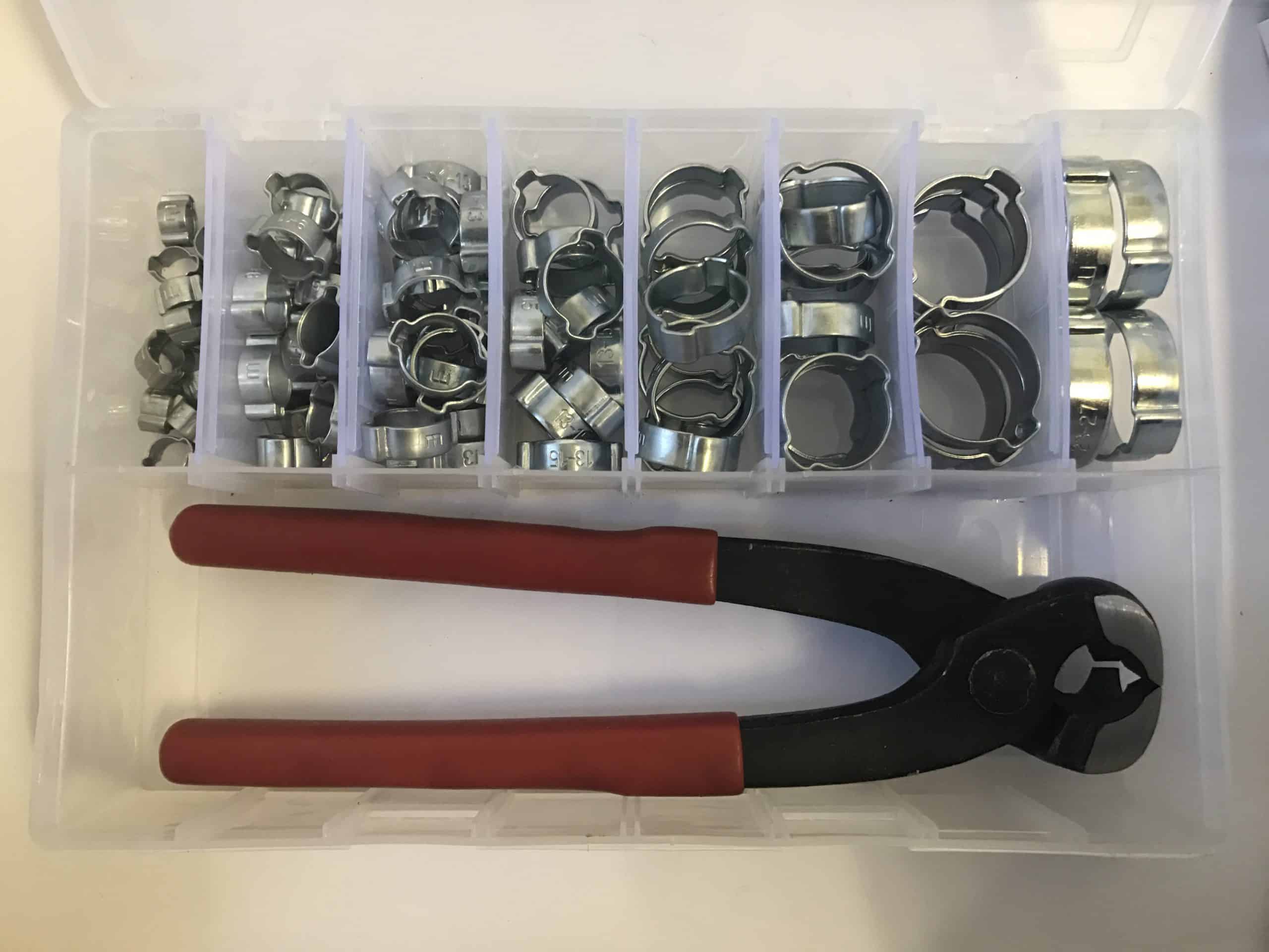 Double Ear O Clip Kit (Universal) Mild steel zinc plated