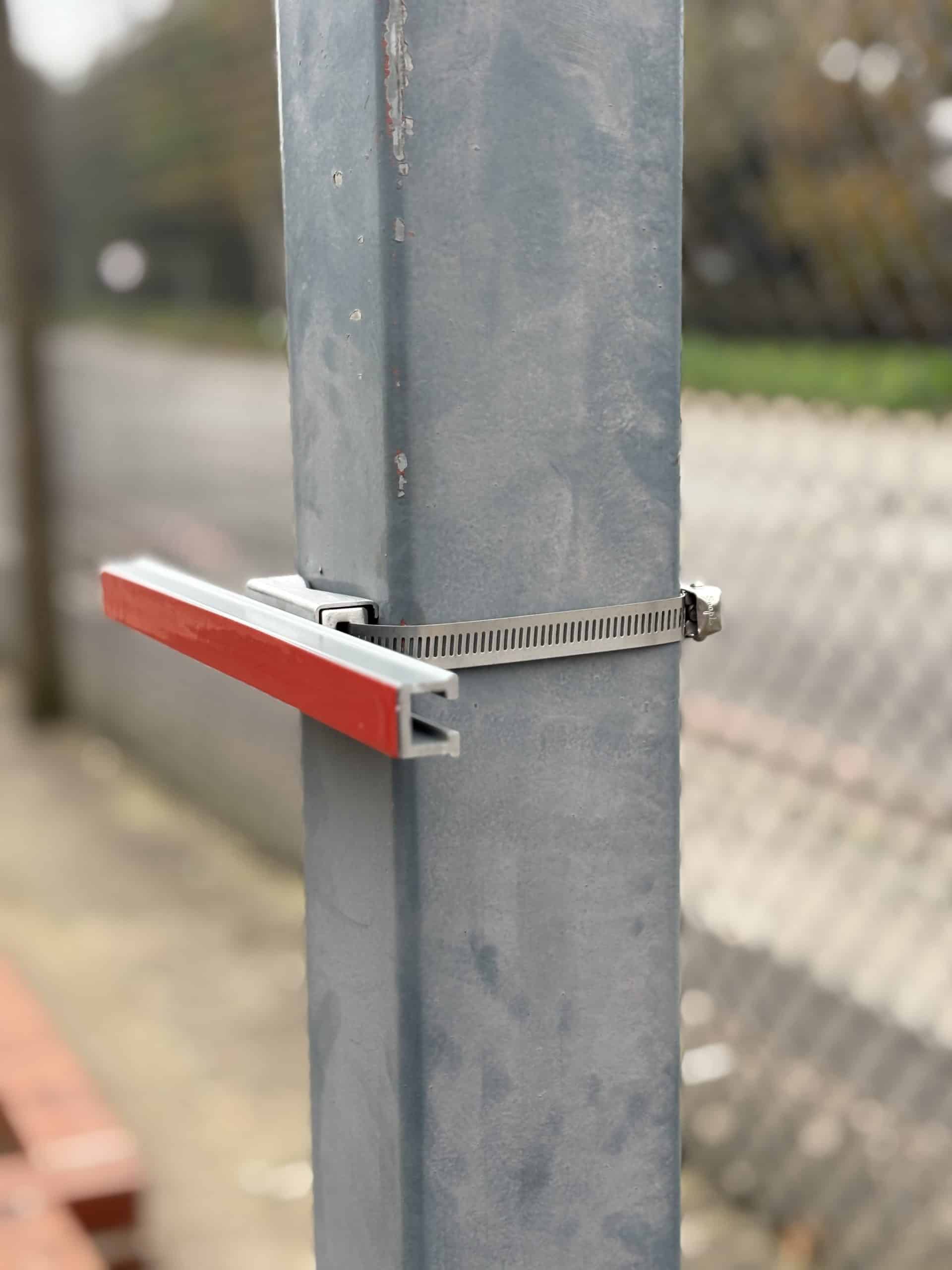 Sign rail kit - Sign Rail Kit inc.300mm rail (taped), strap/clamp & channel clamp