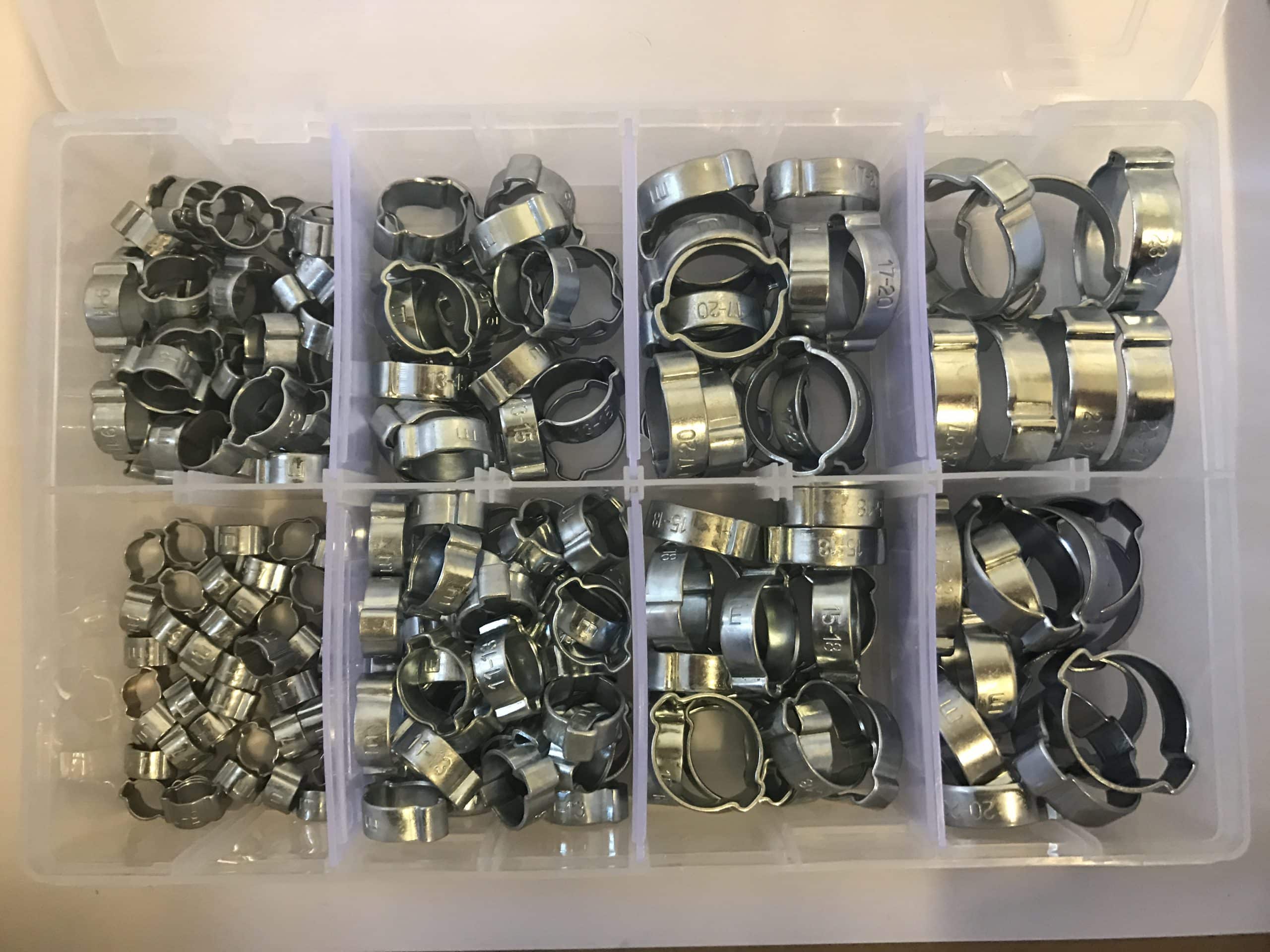 Double Ear O Clip Kit (Replacement) Mild steel zinc plated