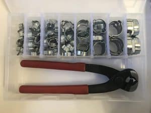 Double Ear O Clip Kit (Universal) Mild steel zinc plated