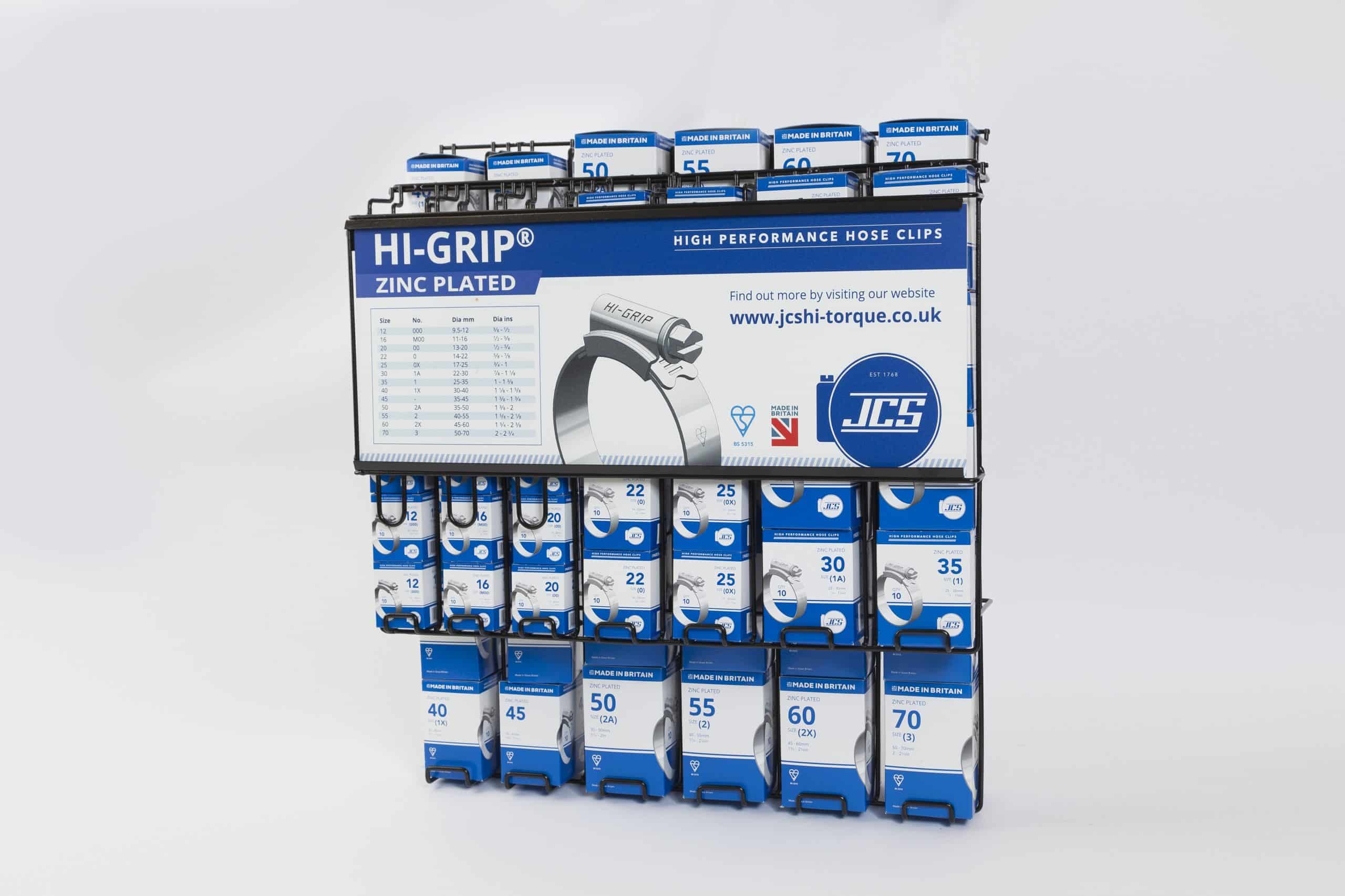 JCS Hi-Grip Zinc Plated Hose Clip Carton Dispenser with 680 Clips - Image 2